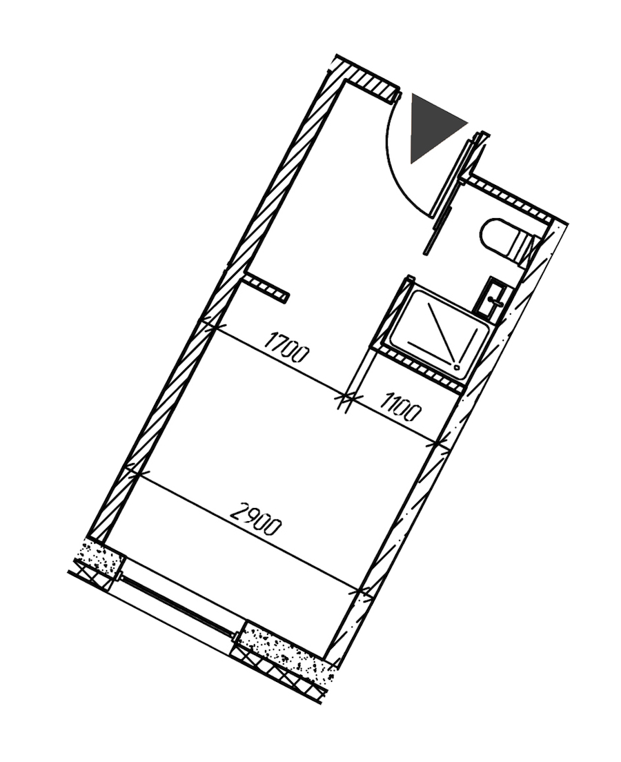 Квартира студия 17.07 м², 26/26 эт., Комплекс апартаментов «cOASIS VERTICAL»